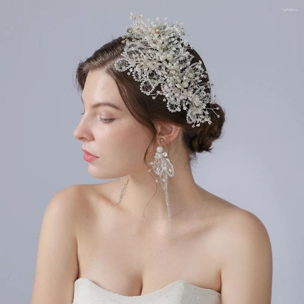 Pinzas para el cabello hechas a mano, Tiaras y coronas de cristal de princesa, corona nupcial de diseñador, venta al por mayor, diadema de boda, joyería de novia