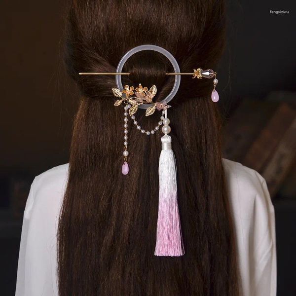 Clips de cabello Hanfu Bell Orchid Cheongsam Accesorios