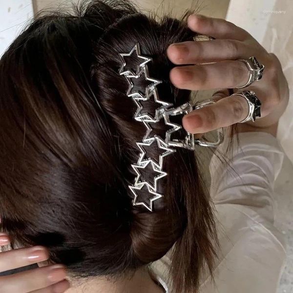 Pinces à cheveux Harajuku étoile creuse pentagramme amour coeur Cool doux charme tendance pince pour femmes accessoires esthétiques