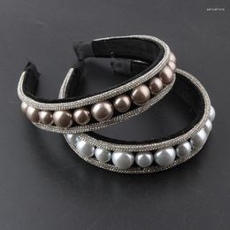 Pinzas para el cabello, tocados, versión coreana de moda de la gran perla con incrustaciones de diamantes de imitación, diadema con personalidad, accesorios para mujer, horquilla 881