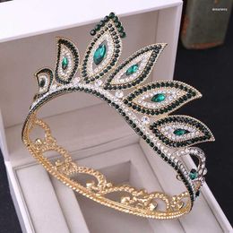 Haarspeldjes High Fashion Retro Barok Eye Style Crystal Tiara's Kronen Diadeem Hoofdbanden Bruid Noiva Bruiloft Verjaardagsfeestje Accessoires