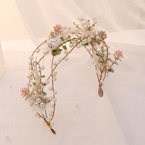 Pinces à cheveux haute qualité couronne printemps bohème perle couronnes plage guirlande florale mariage romantique diadèmes fleur bandeau
