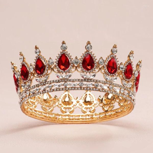 Clips para el cabello ICAZO Boda Bridal Classic Crown Crown Luxury Artificial Crystal adecuado para fiesta de la bola de vacaciones de fiesta