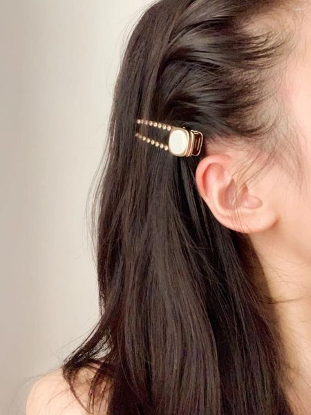 Pinzas para el cabello INS Come Back, ropa para el cabello para niñas, joyería de moda hecha de latón decorada con circonita, pinzas para el cabello recomendadas para mujeres