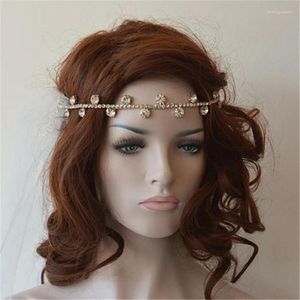 Haarspeldjes INS Mode Sprankelende Strass Hoofdketting Boho Bruid Bruiloft Bling Kristal Voorhoofd Prachtige Sieraden Accessoires
