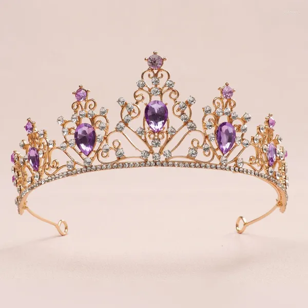 Pinces à cheveux Itacazzo, couronne de coiffure de mariée, diadèmes classiques de couleur violette, adaptés à la fête d'anniversaire de mariage des femmes (peut être envoyé rapidement)