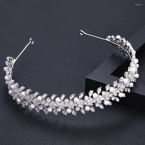 Jankelly – pinces à cheveux en perles de cristal pour femmes, couvre-chef de mariage avec Cube en Zircon, accessoires de mariée, diadèmes de coiffure, vente en gros