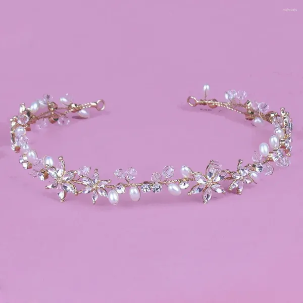 Pinces à cheveux bijoux cadeau ornements couronne chapeaux fleur diadème de mariée coiffure cristal perle mariée bandeau avec ruban pièce de tête