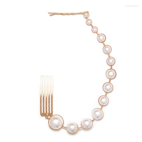 Pinces à cheveux JUJIA simulé perle longue gland chaîne mariée mariage cristal outils pince femmes fête accessoires bijoux
