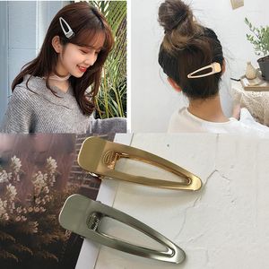 Pinces à cheveux JZTOP rétro couleur or Barrettes en métal épingles à cheveux pour femmes épingles à bec de canard creux mode filles accessoires de style