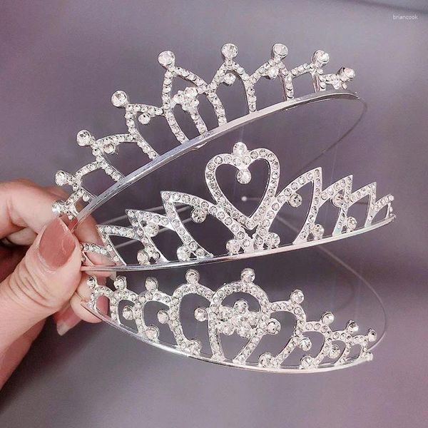 Clips de cabello niña princesa princesa tiara corona diadema espectáculo de novia de novia de novia novio dama de honor para la fiesta de bodas accesorios peine joyería