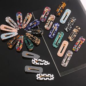 Pinces à cheveux enfants rétro élégant épingles à cheveux acrylique pince à cheveux pour filles femmes goutte d'eau forme léopard bec de canard barrette épingle à cheveux livraison directe