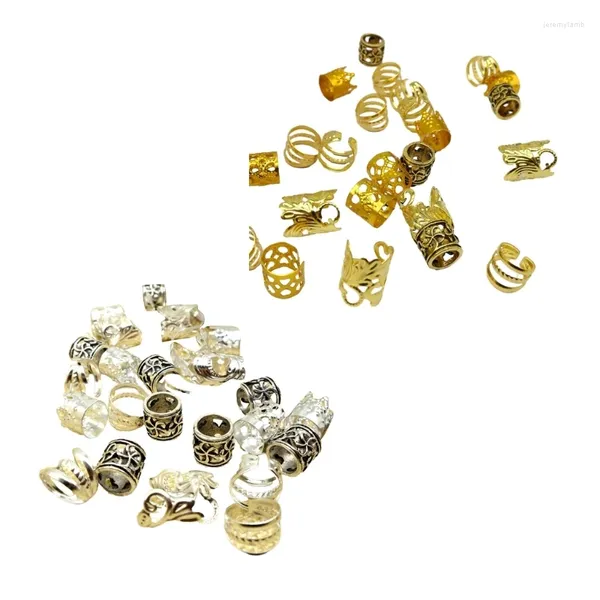 Clips de cheveux kiki 100 pcs dreadlock perles de perles de bobine lâche bijoux pour anneaux de clip tresse