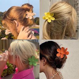 Pinces à cheveux corée fleur forme pince à griffes pour femmes filles Barrette crabe épingles à cheveux bain chapeaux accessoires