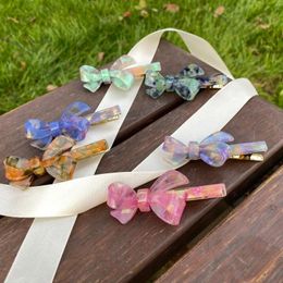 Pinzas para el cabello Corea Ins Y2K lazo Clip de pico de pato dulce para mujer accesorios de joyería regalo de novia de moda