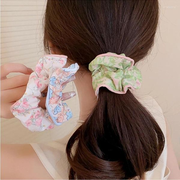 Pinces à cheveux bandeau à fleurs coréen pour femmes, accessoires imprimés de tempérament doux et mignon, couvre-chef personnalisé