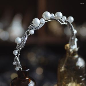Pinces à cheveux perles faites à la main coréennes mariées bandeaux Mini diadème de mariée casque accessoire de fête