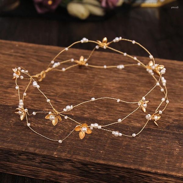 Pinzas para el cabello coreanas de gama alta, flores hechas a mano con cuentas, tocado de novia, diadema, joyería pequeña elegante, decoración de Boda de Princesa