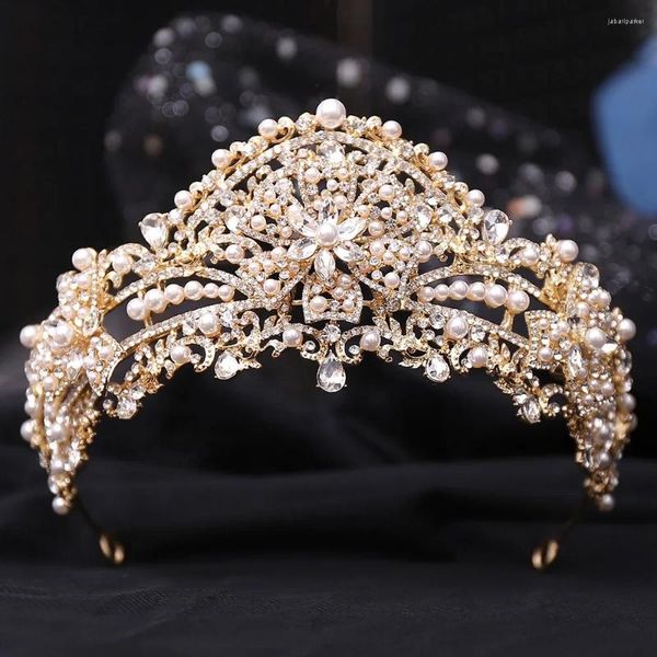 Pinces à cheveux coréennes de luxe, couronne en cristal blanc, accessoires diadème pour femmes, strass de mariage, bijoux de couleur argent
