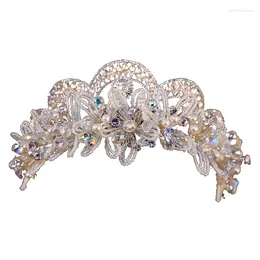 Pinces à cheveux Style coréen, couronne de mariée, couvre-chef pour robe de mariée, accessoires principaux, tempérament, perles faites à la main