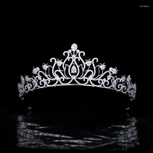 Clips de cheveux coréens Style Luxury Luxury Sweet High-Und Bridal Wedding Headress Zircon Crown Princess Dress ACCESSOIRES