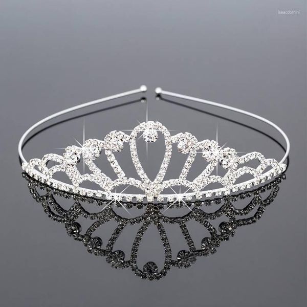 Pinzas para el cabello para mujer, corona de moda para novia, Tiara de diamantes de imitación de cristal, horquilla, accesorios de princesa para niña, regalo de joyería para fiesta