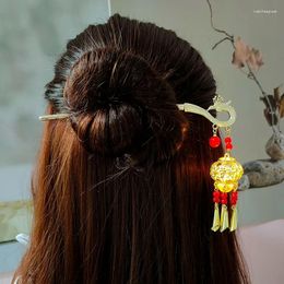 Haarspeldjes Led Licht Lantaarn Haarstokjes Voor Vrouwen Hoofddeksels Kwastje Haarspeld Hanfu Chinese Stijl Vogel Stok Meisje Pin Clip Sieraden