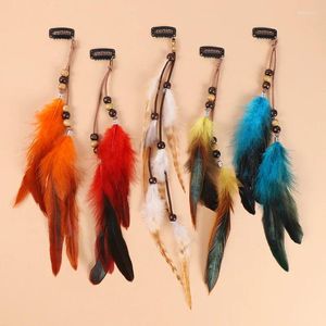 Pinzas para el cabello, Clip de pluma larga, horquilla para mujer, diadema, extensión de plumas, productos, accesorios, joyería