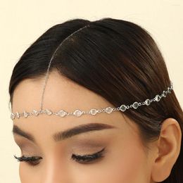 Pinces à cheveux LUTAKU bohème Zircon tête chaîne casque pour femmes cristaux de mariage bandeau bijoux accessoires