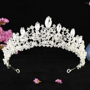 Clips de cheveux Luxury Bridal Crown Multi couleurs cristal Metal Alloy Wedding Tiara for Party Jewelry Accessoires de haute qualité