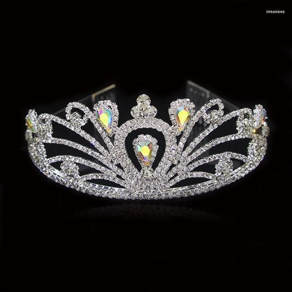 Pinces à cheveux luxe cristal diadèmes de mariée et couronnes strass coiffure Pageant bal mariage accessoire bijoux pour femmes filles