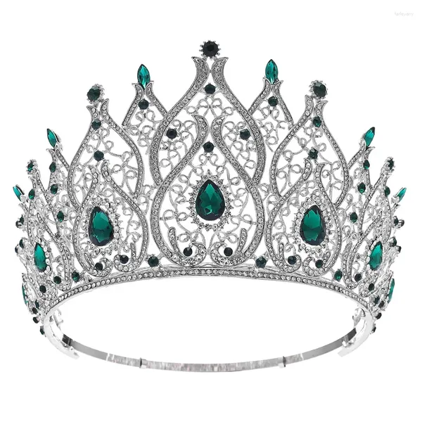 Pinces à cheveux de luxe en cristal, grandes couronnes et diadèmes pour femmes, princesse, fête d'anniversaire, mariage, spectacle, bal, accessoires de mariée