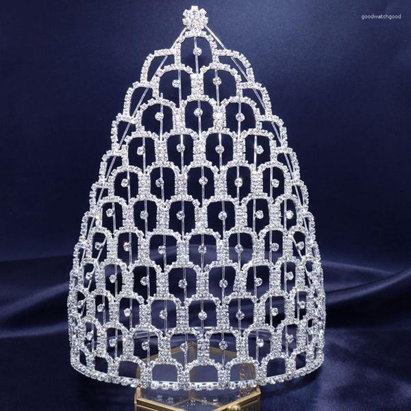 Pinces à cheveux luxe cristal reine couronne diadème de mariée beauté femmes reconstitution historique strass