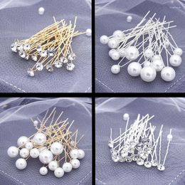 Pinces à cheveux de luxe en forme de U, barrettes en strass, épingles à cheveux, perles simulées, diadème de mariée, accessoire de coiffure de mariage, outils de conception