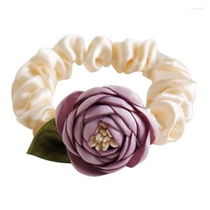 Haarspeldjes M89E Flower Scrunchies Oversized Bun Scrunchy Girls Fashion Holder