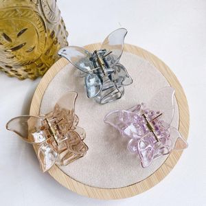 Haar Clips MISANANRYNE Zomer Korea Leuke Stereoscopische Hars Kleine Vlinder Kleurrijke Transparante Hoofd Clip Haarspeld Accessoires 2023