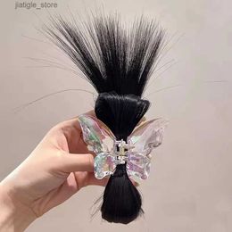 Pinces à cheveux Molans papillon transparent demi cravate cheveux griffe tête paresseux viande boule tête crabe clip perruque clip haute queue de cheval tresse cheveux accessoires Y240329