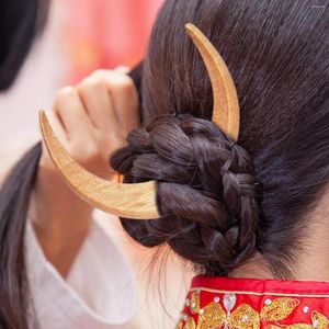 Pinces à cheveux fourchette en bois légère de 3.46 pouces, épingle à cheveux, accessoires pour fêtes et rassemblements pour filles et femmes