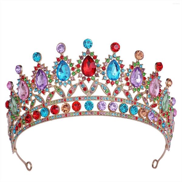 Pinces à cheveux multicolores, couronne de princesse en strass, couvre-chef antidérapant, résistant à l'usure, coiffure pour dame, pour spectacle sur scène, rencontres, Shopping