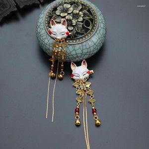 Haarspeldjes MXME Retro Lange Tassel Stick Hanfu Traditionele Haarspeld Handgemaakte Dieren Hoofddeksels Vrouwen Sieraden Cosplay Props