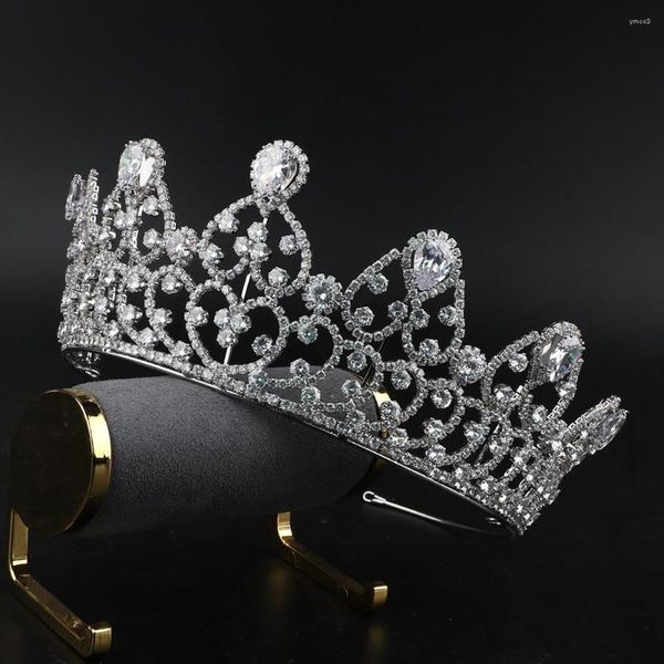 Pinces à cheveux MYFEIVO couronne de mariée en Zircon complet accessoires de diadèmes de mariage princesse Super fée HQ0788