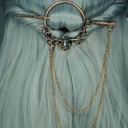 Pinzas para el cabello Para mujer, accesorios de palo de borlas de cristal de bruja Vintage antiguo Para boda, Tiaras Wicca Hippie 2023, bisutería