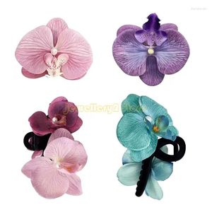 Clips de cheveux orchidées Clip à fleurs Clip Banana Jaw Elegant Girl Styling Tool C9GF
