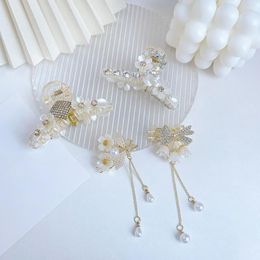 Haarspeldjes Pearl Clip Crystal Girls Daily Haarspeld Voor Vrouwen Bow-knoop Kwastje Hoofddeksel Mode Bloemen Haarspeldjes Charm Sieraden