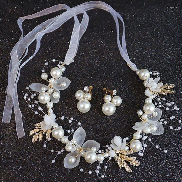 Pinzas para el cabello, diadema de flores de perlas, tocado de novia, corona de boda, pulsera de corona, Tiaras, tocado de cristal, joyería