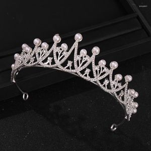 Haarclips Pearl Rhinestone Crown Band Bridal Hoofdress Wedding Sieradenjurken met accessoires Groothandel