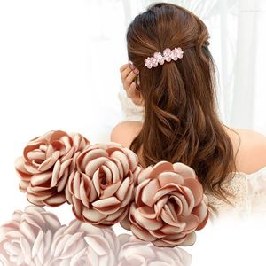 Pinces à cheveux épingle en tissu Art 3 fleur épingle à cheveux coiffure élégante fleurs dames pince de printemps pour les femmes casque bijoux accessoires de mariée