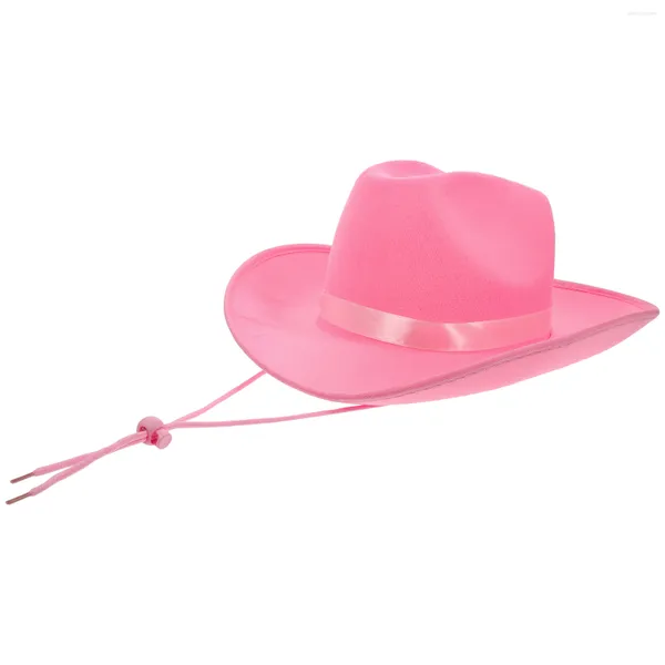 Pinzas para el pelo, sombrero de vaquero rosa, decoración de estilo occidental, accesorios para disfraces, fiesta, vaquera, suministros para bloquear el sol, sombreros de animales de moda para adultos