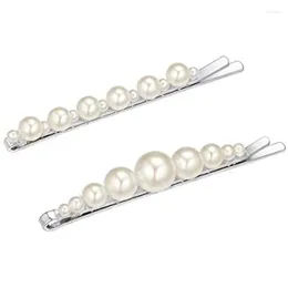 Épingles à cheveux avec des mots perle de fahion sans glissement durable à l'épreuve des mots pour les cheveux épais et minces (2 pcs)