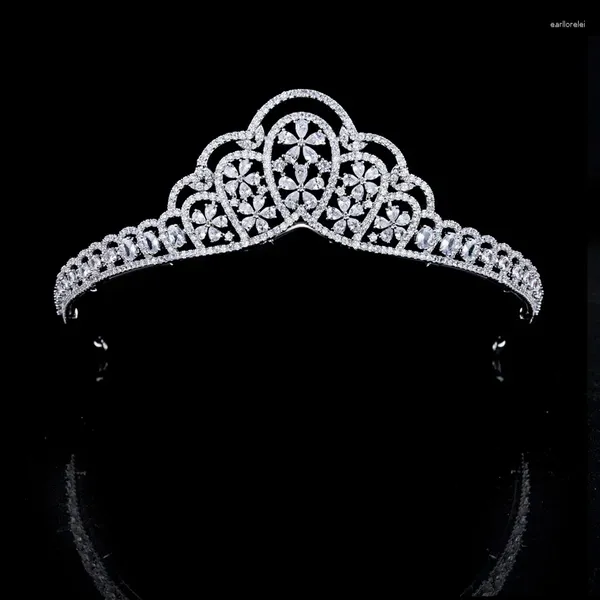 Pinces à cheveux Pioessa simplicité européenne Baroque cristal scintillant diadème de mariée couronne CZ concours de beauté Maria accessoires de mariage